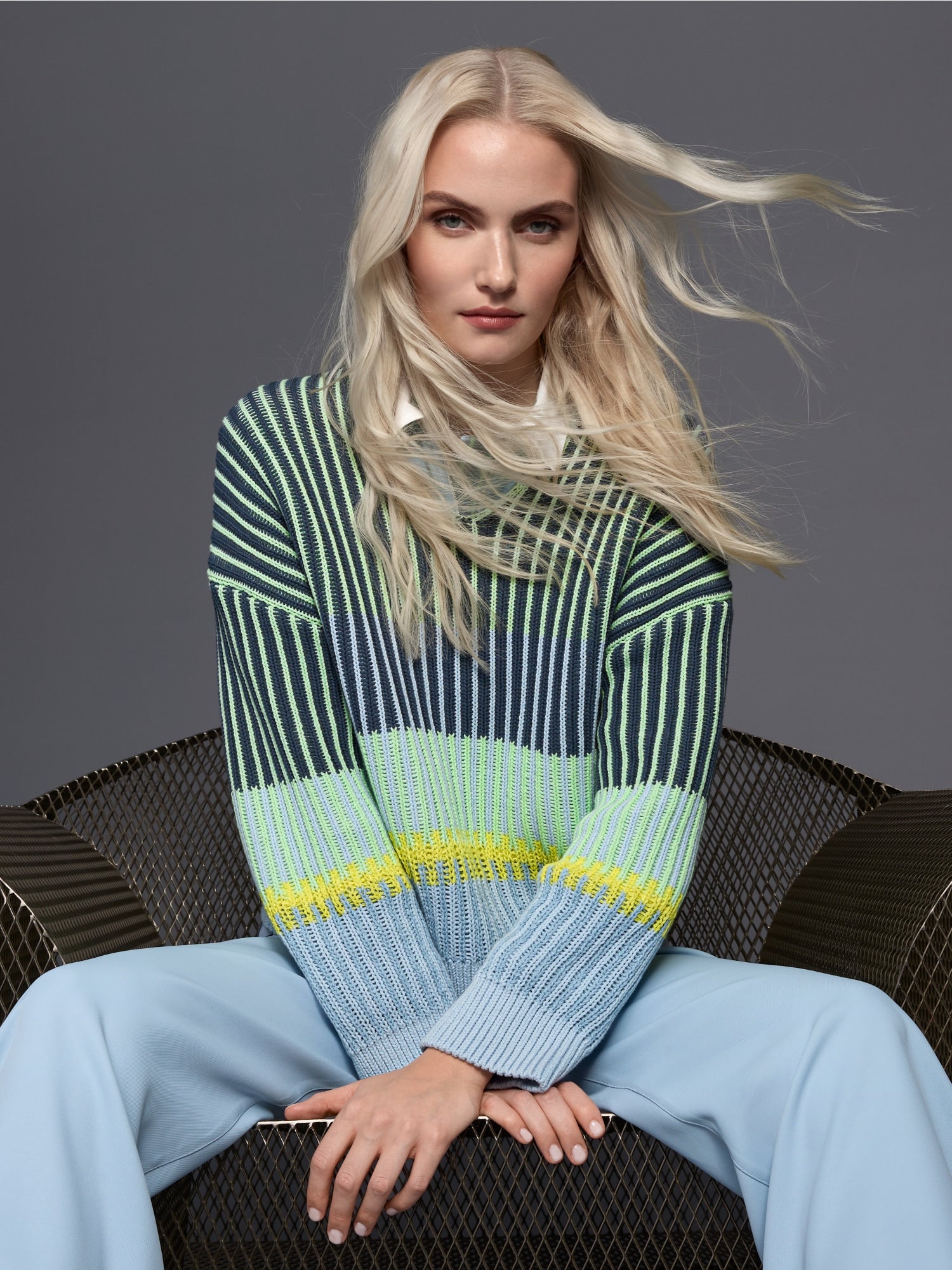 Marc Cain Sports ‘Knitted in Germany’ Sweater Niagara Mist BS41.02M10