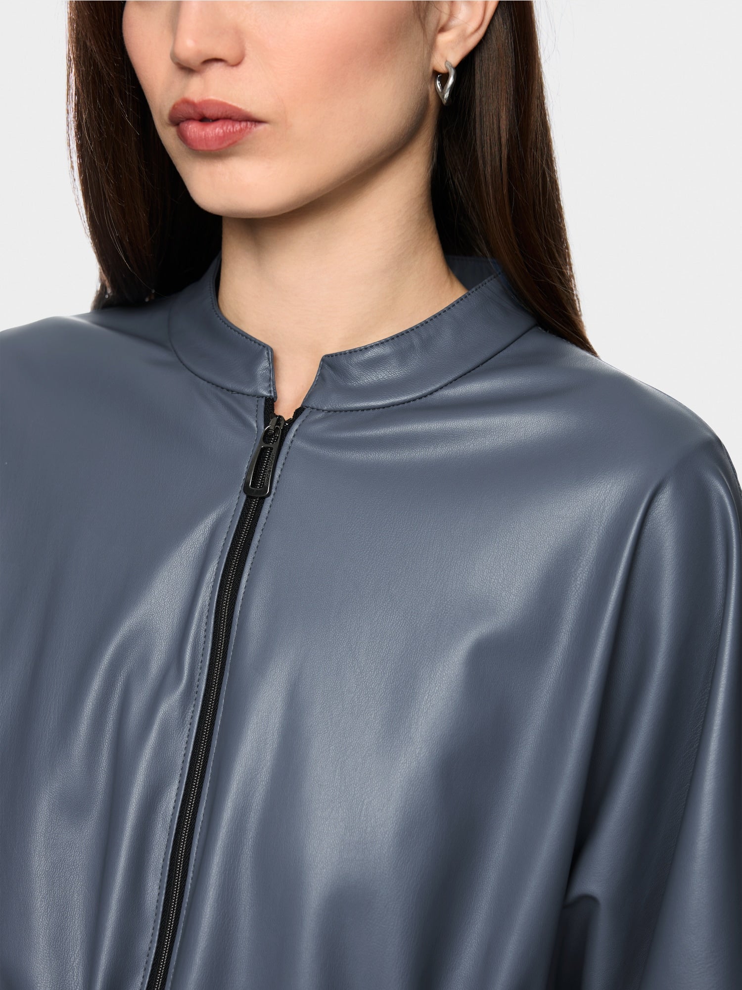Marc Cain Sports Faux Leather Jacket Grisaille BS31.10J07