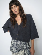 Mos Mosh Thora Lizet Knit Cardigan India Ink