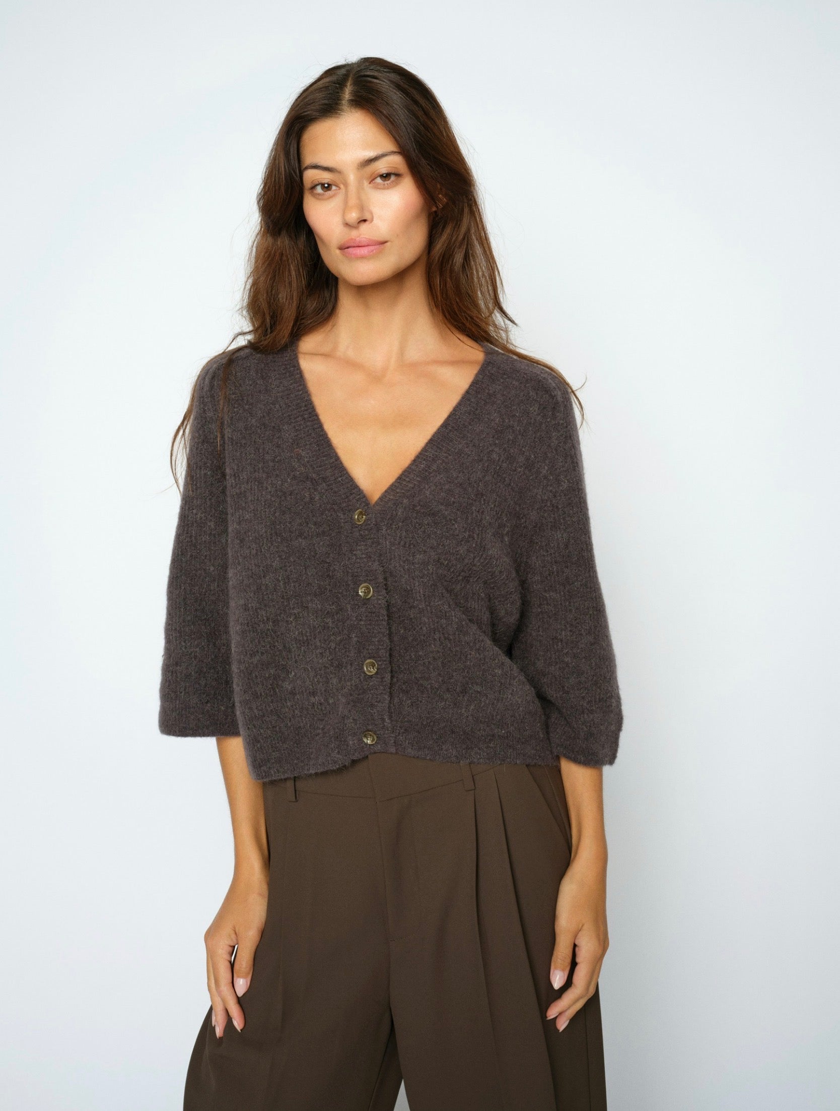 Mos Mosh Thora Lizet Knit Cardigan Subterranean
