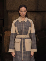 Mos Mosh Aline Check Jacket Doeskin