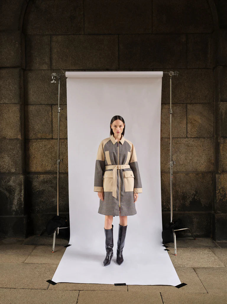 Mos Mosh Aline Check Jacket Doeskin