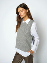 Mos Mosh Thora Tie Knit Grey Melange
