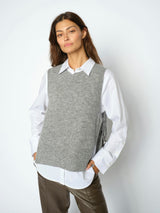 Mos Mosh Thora Tie Knit Grey Melange