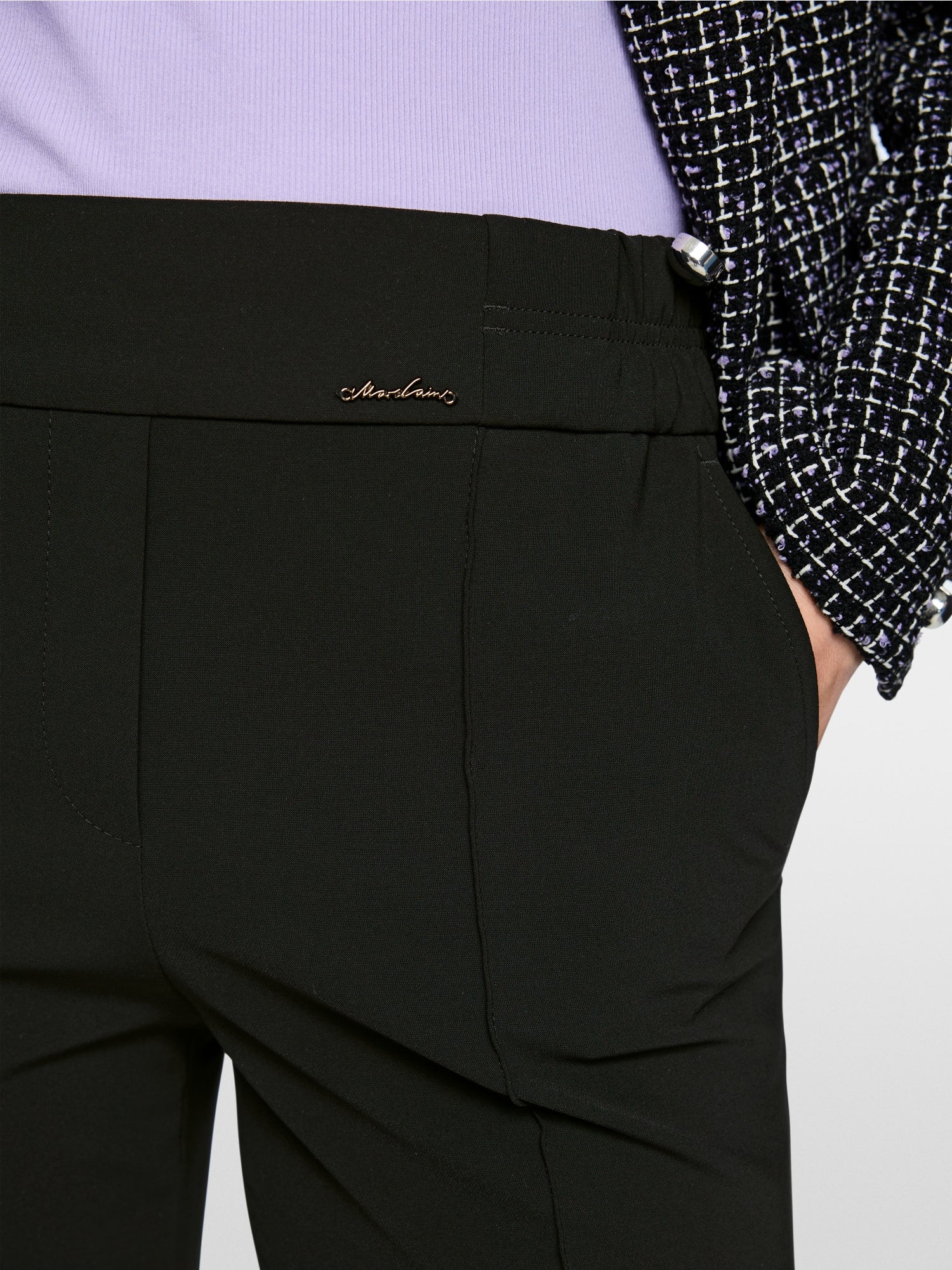 Marc Cain Collections WASHINGTON Wide Fit Pull on Pants Black BC81.19W16