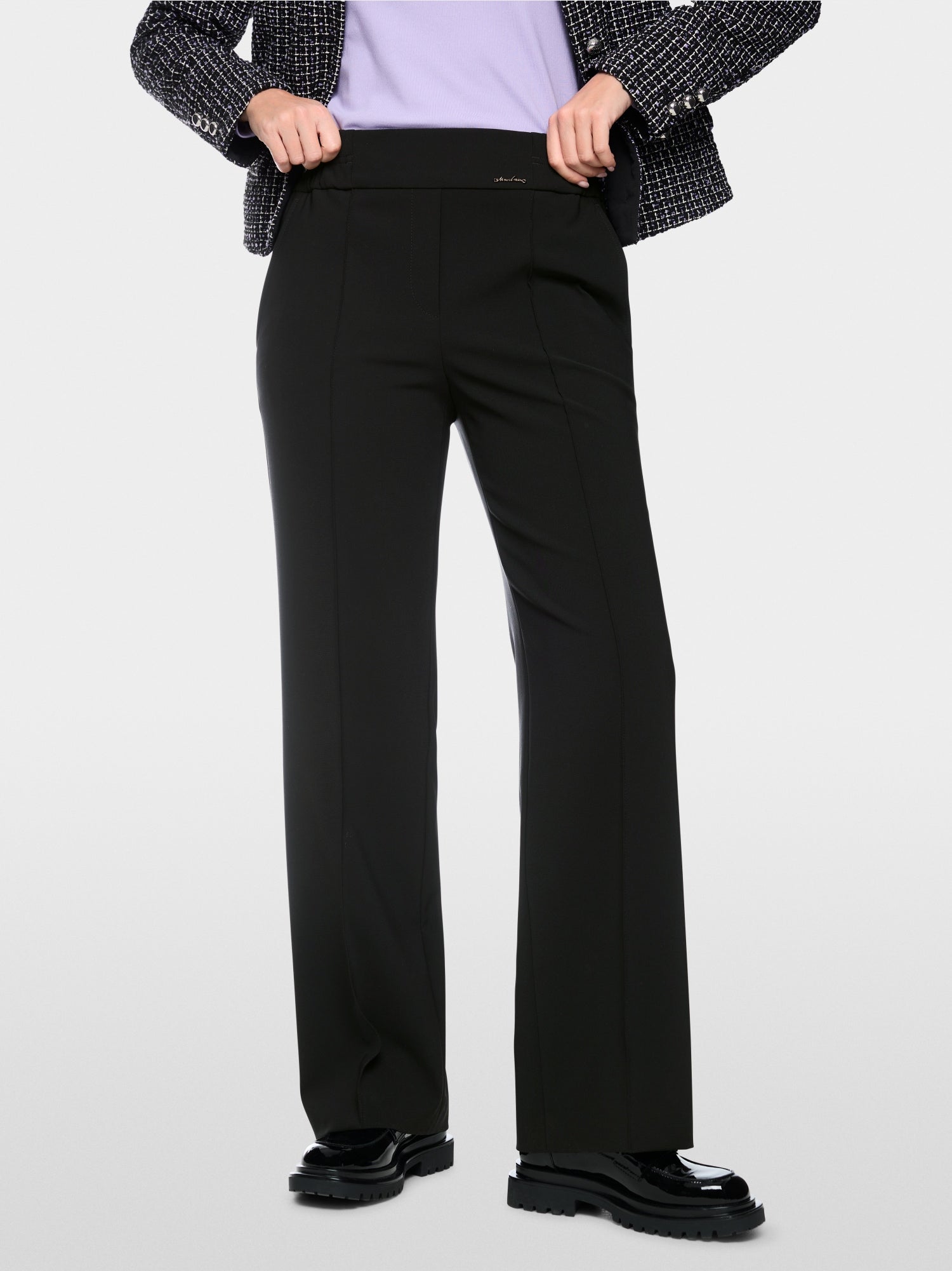 Marc Cain Collections WASHINGTON Wide Fit Pull on Pants Black BC81.19W16