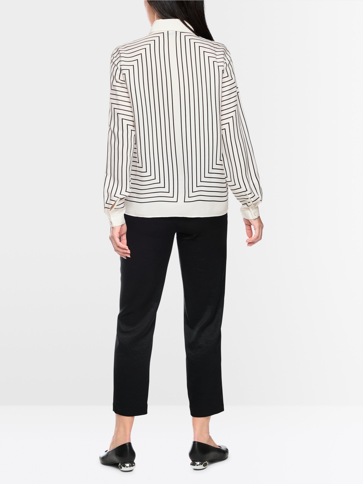 Marc Cain Collections Geometric Blouse in a Silk Blend BC51.12W18