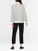 Marc Cain Collections Geometric Blouse in a Silk Blend BC51.12W18