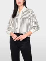 Marc Cain Collections Geometric Blouse in a Silk Blend BC51.12W18