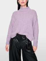 Marc Cain Collections Oversized Sweater Purple Rose BC41.15M07