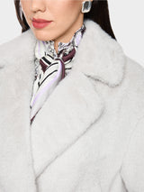 Marc Cain Collections Short Faux Fur Coat Vapour Blue BC12.07W64