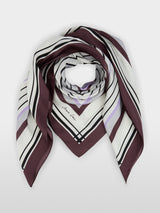 Marc Cain Collections Solk Scarf with Graphic Design Vapour Blue BCB1.04Z58