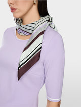 Marc Cain Collections Solk Scarf with Graphic Design Vapour Blue BCB1.04Z58