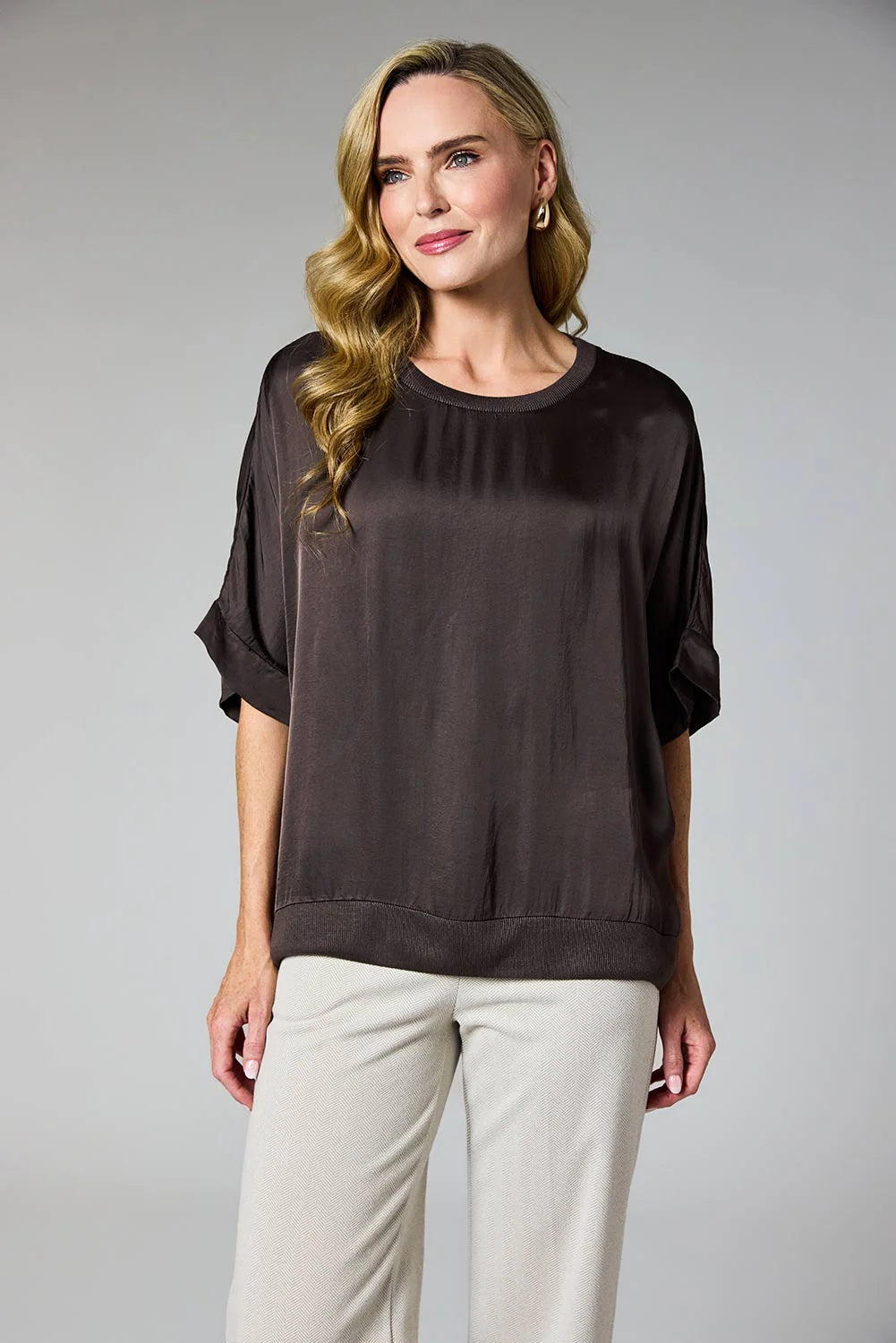 d.e.c.k. By Decollage Satin Tee Chocolate
