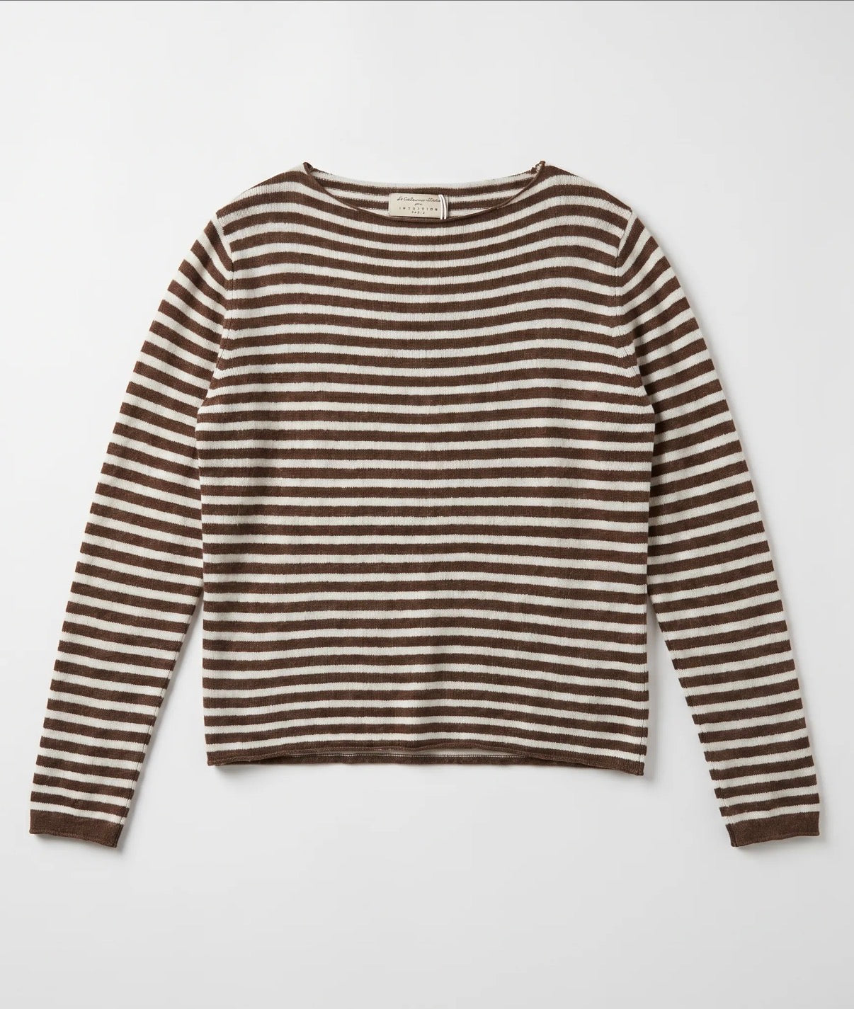 FROCKS Melissa Stripe Cashmere Sweater Chocolate