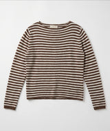 FROCKS Melissa Stripe Cashmere Sweater Chocolate