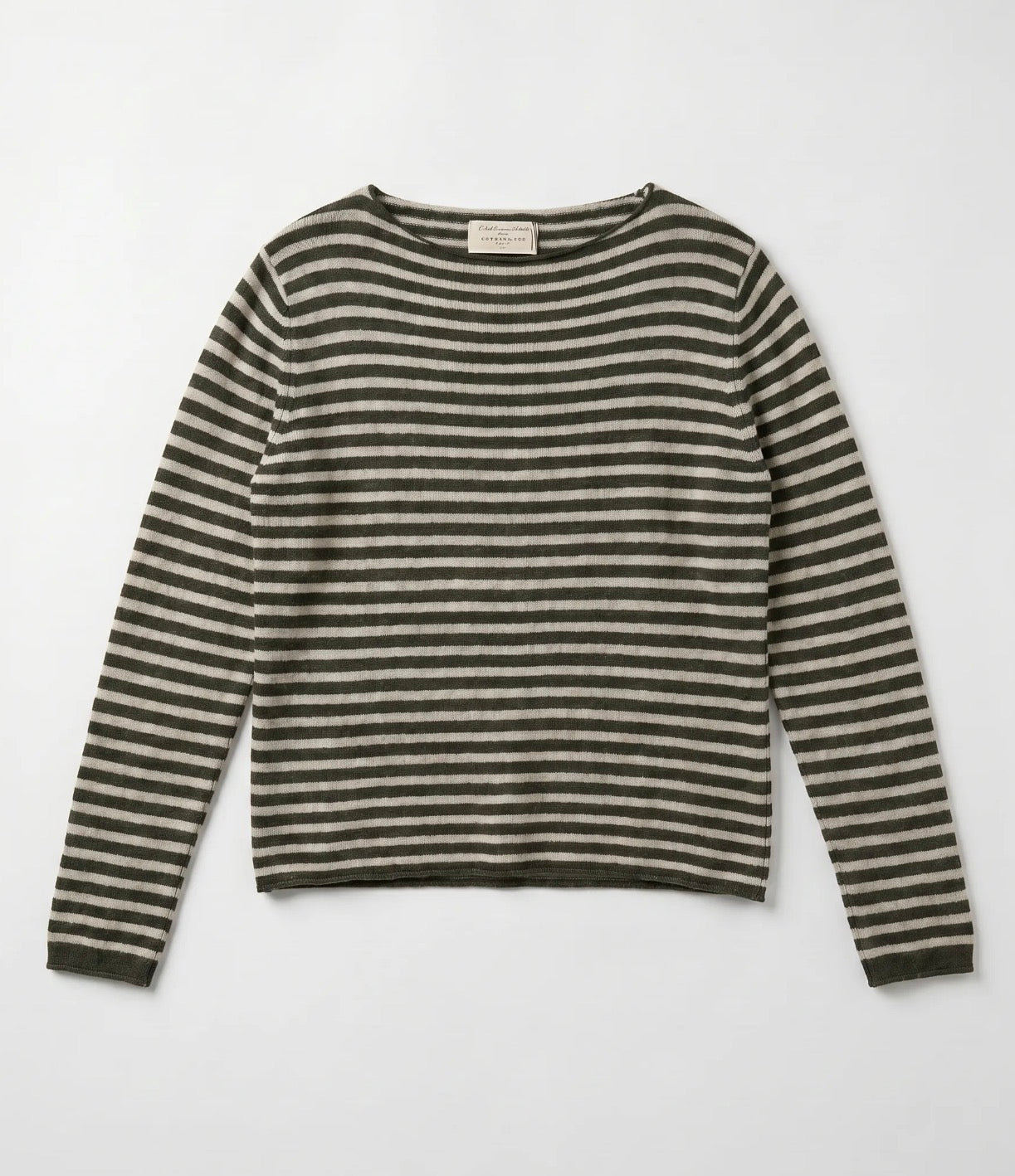 FROCKS Melissa Stripe Cashmere Sweater Forest