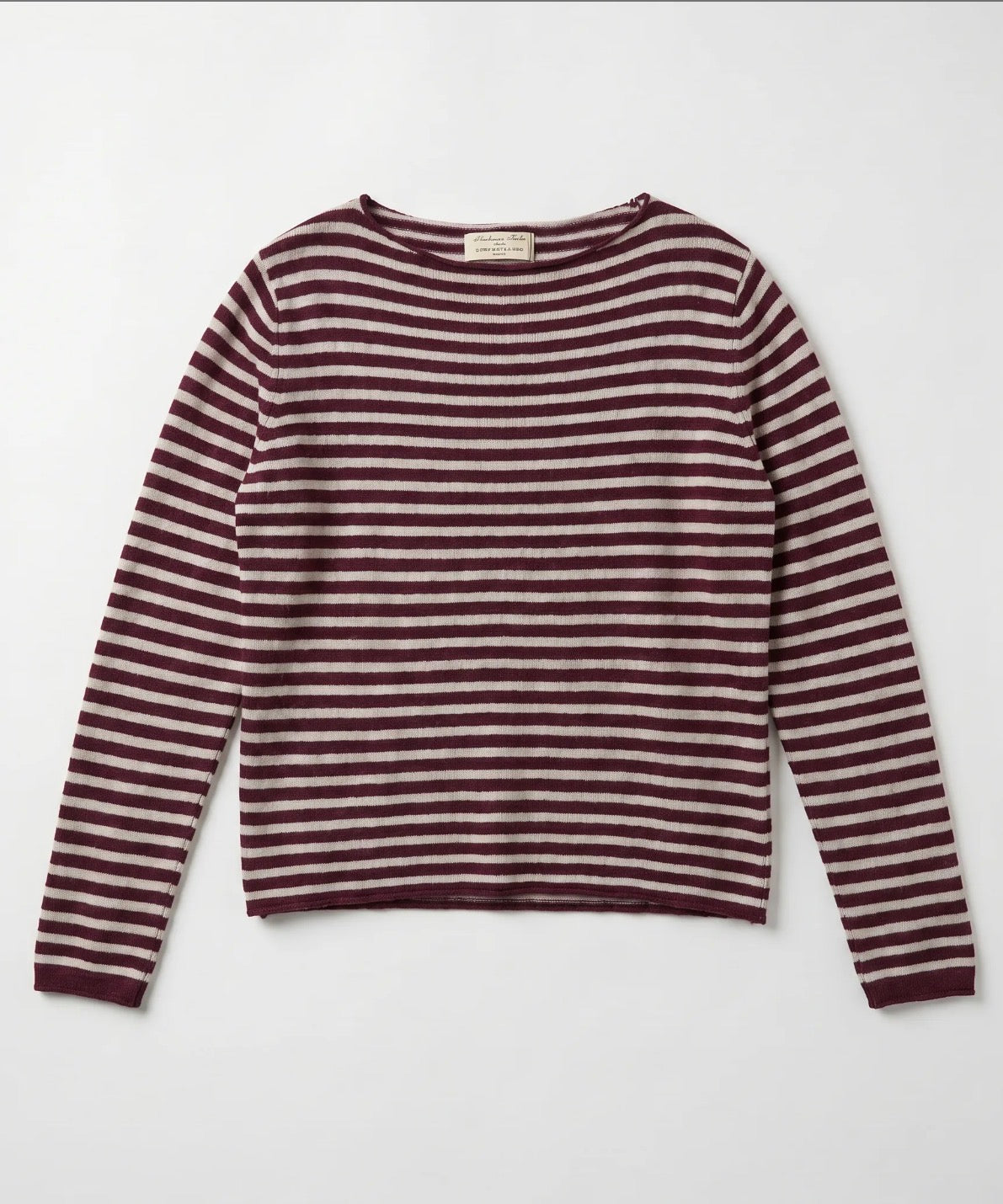 FROCKS Melissa Stripe Cashmere Sweater Claret