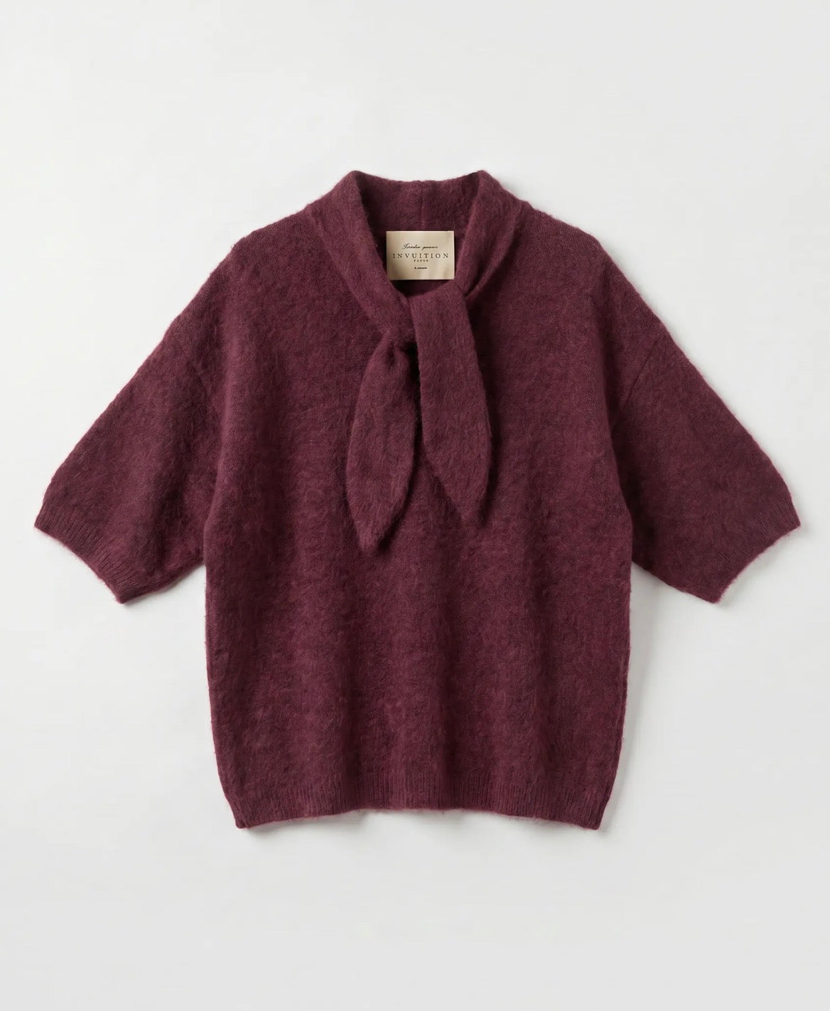 FROCKS Lily Tie SS Sweater Claret