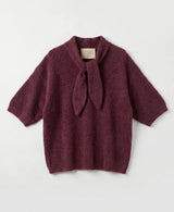 FROCKS Lily Tie SS Sweater Claret