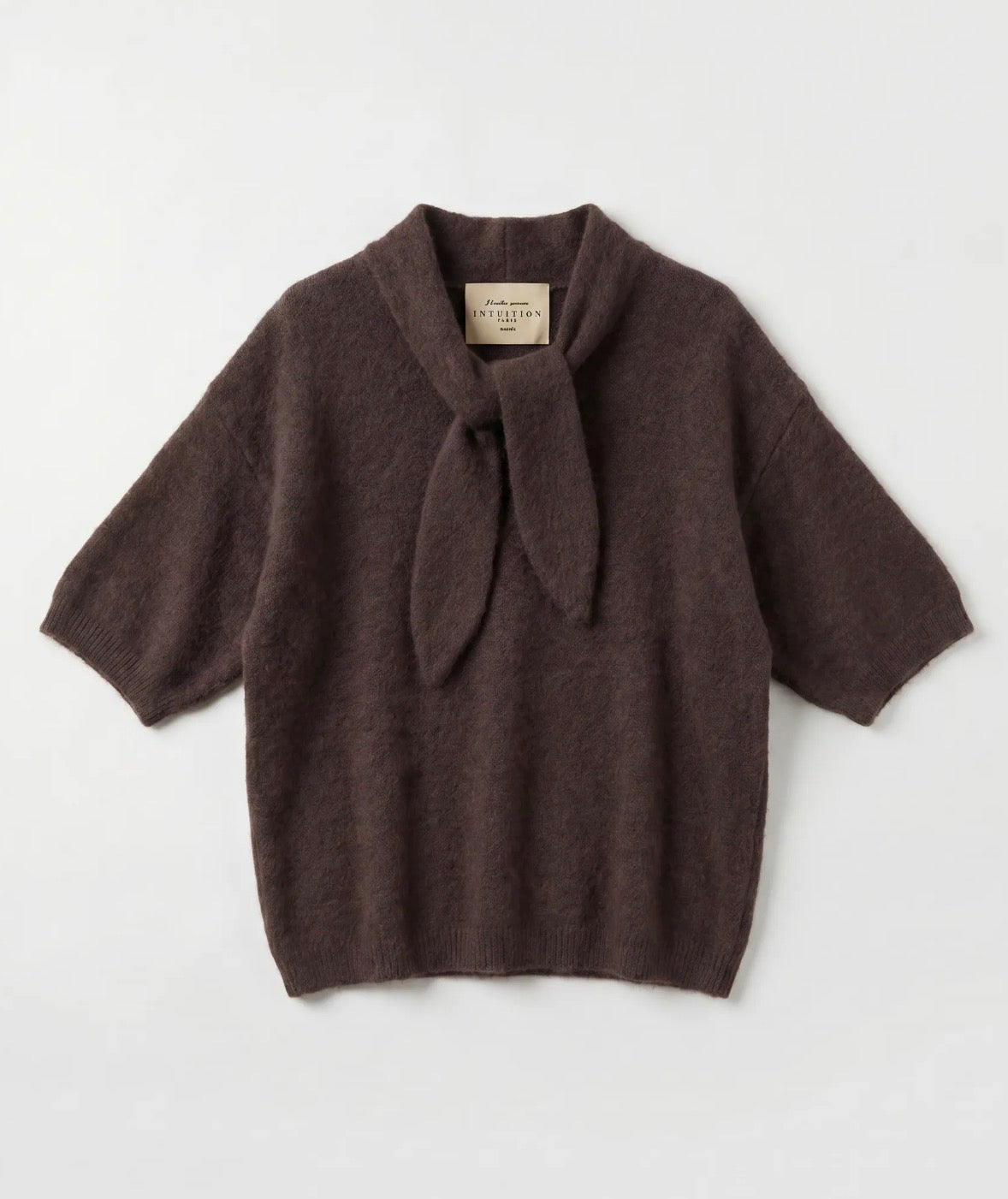 FROCKS Lily Tie SS Sweater Chocolate
