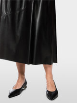 Marc Cain Collections Leather Look MIDI Skirt Black BC71.10J20