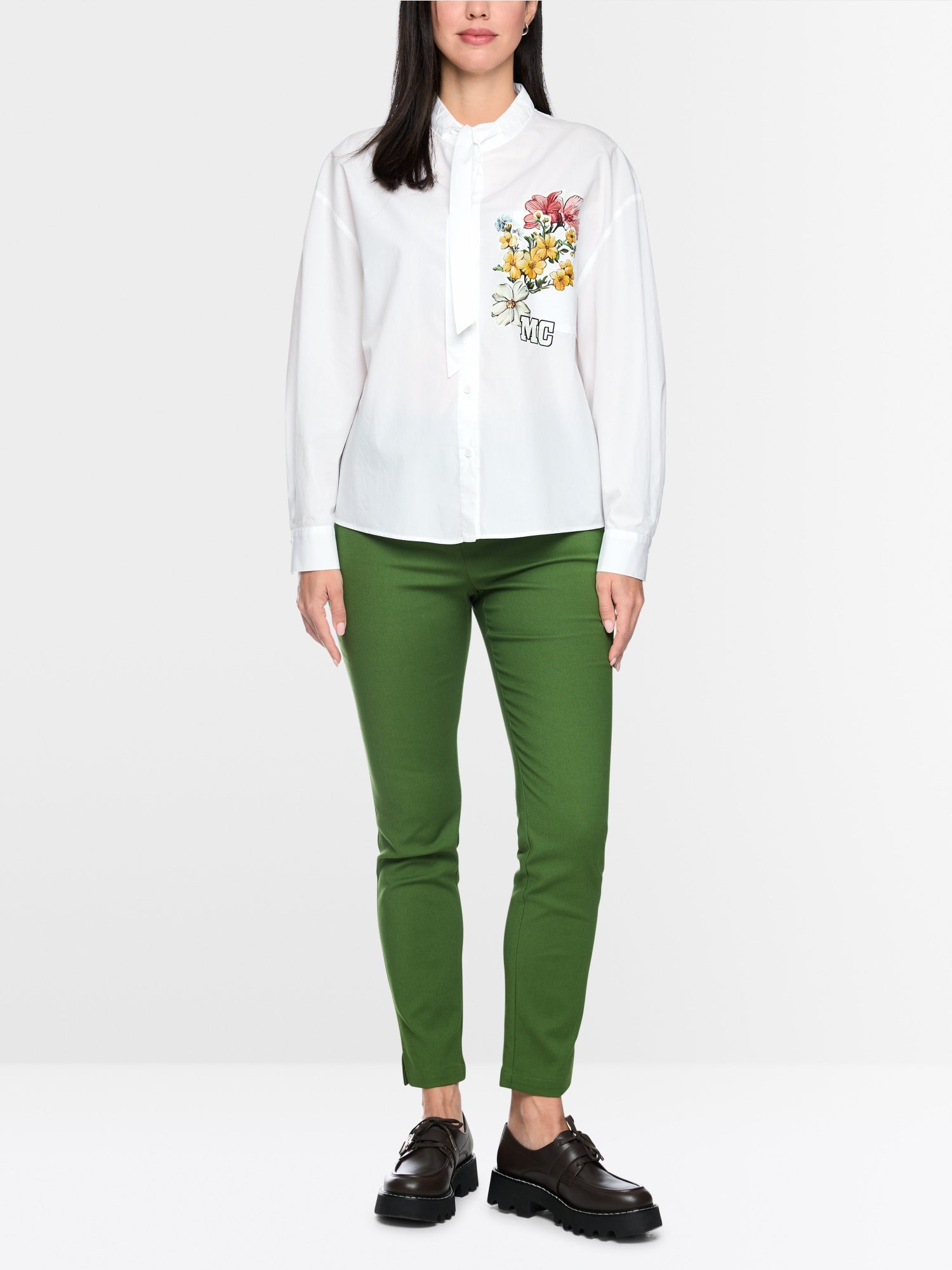 Marc Cain Sports Cotton Pussy Bow Blouse BS51.17W80