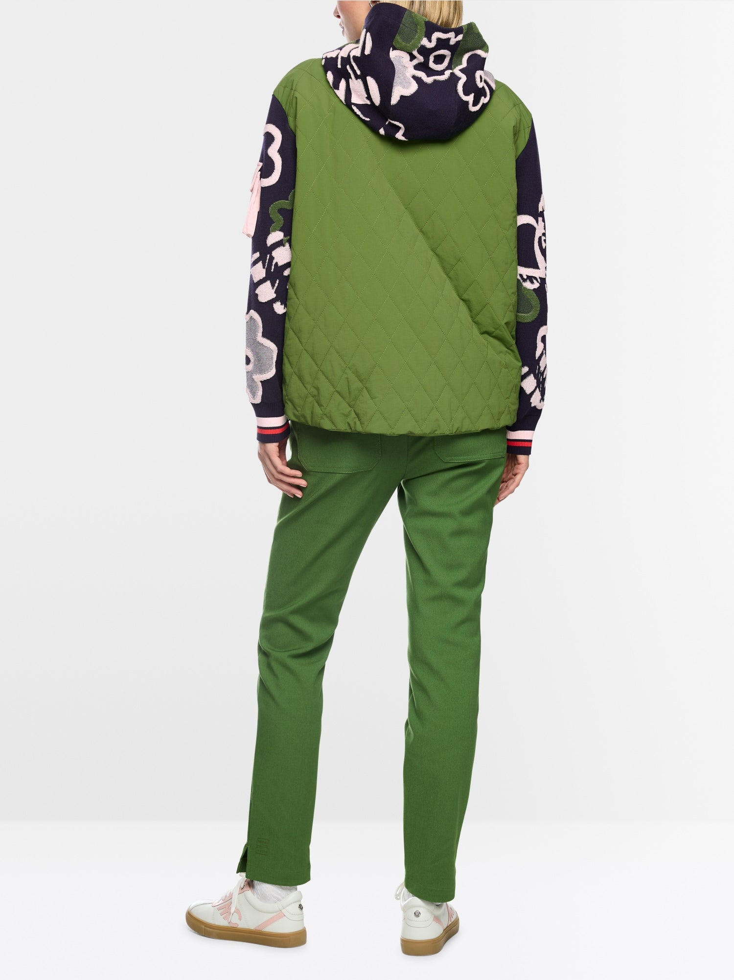Marc Cain Collections Sporty Cardigan with Floral Pattern BS39.10M54
