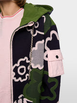 Marc Cain Collections Sporty Cardigan with Floral Pattern BS39.10M54