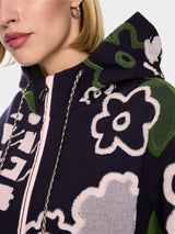 Marc Cain Collections Sporty Cardigan with Floral Pattern BS39.10M54