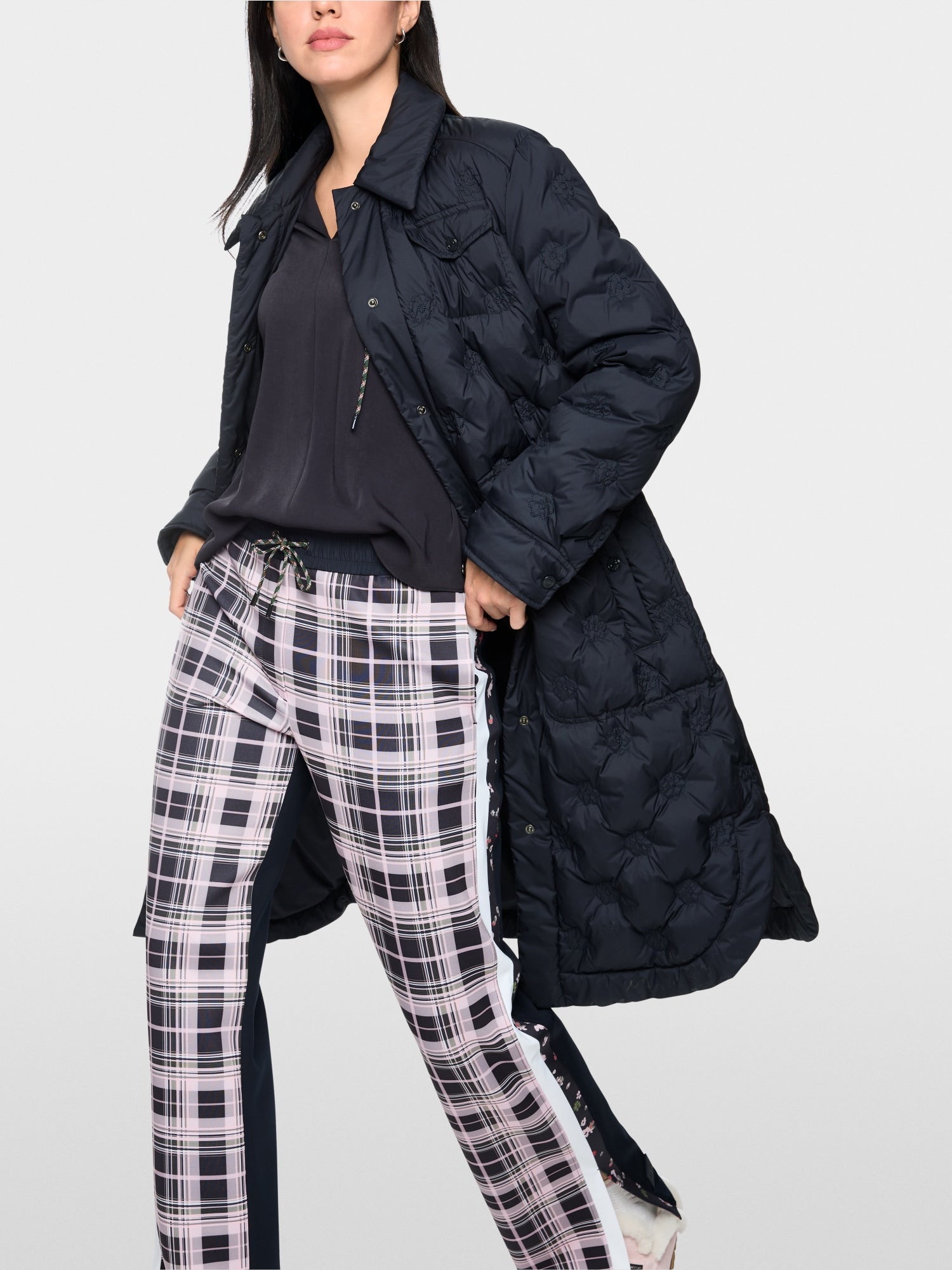 Marc Cain Sports Quilt Coat with Light Down Lining Navy BS11.03W13
