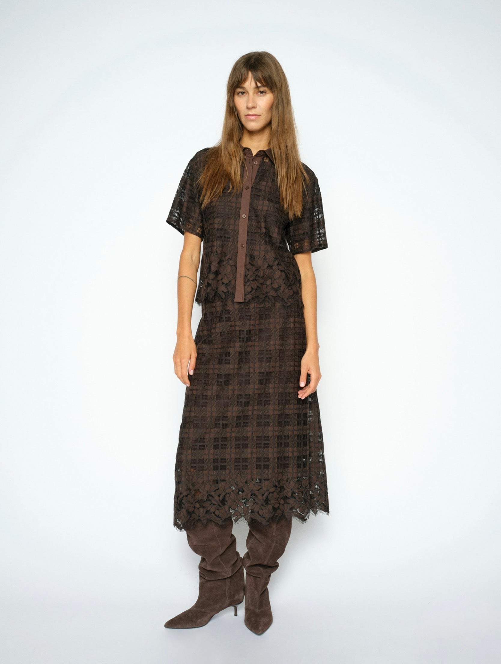 Mos Mosh Bia Checko Lace Skirt Deliciosa