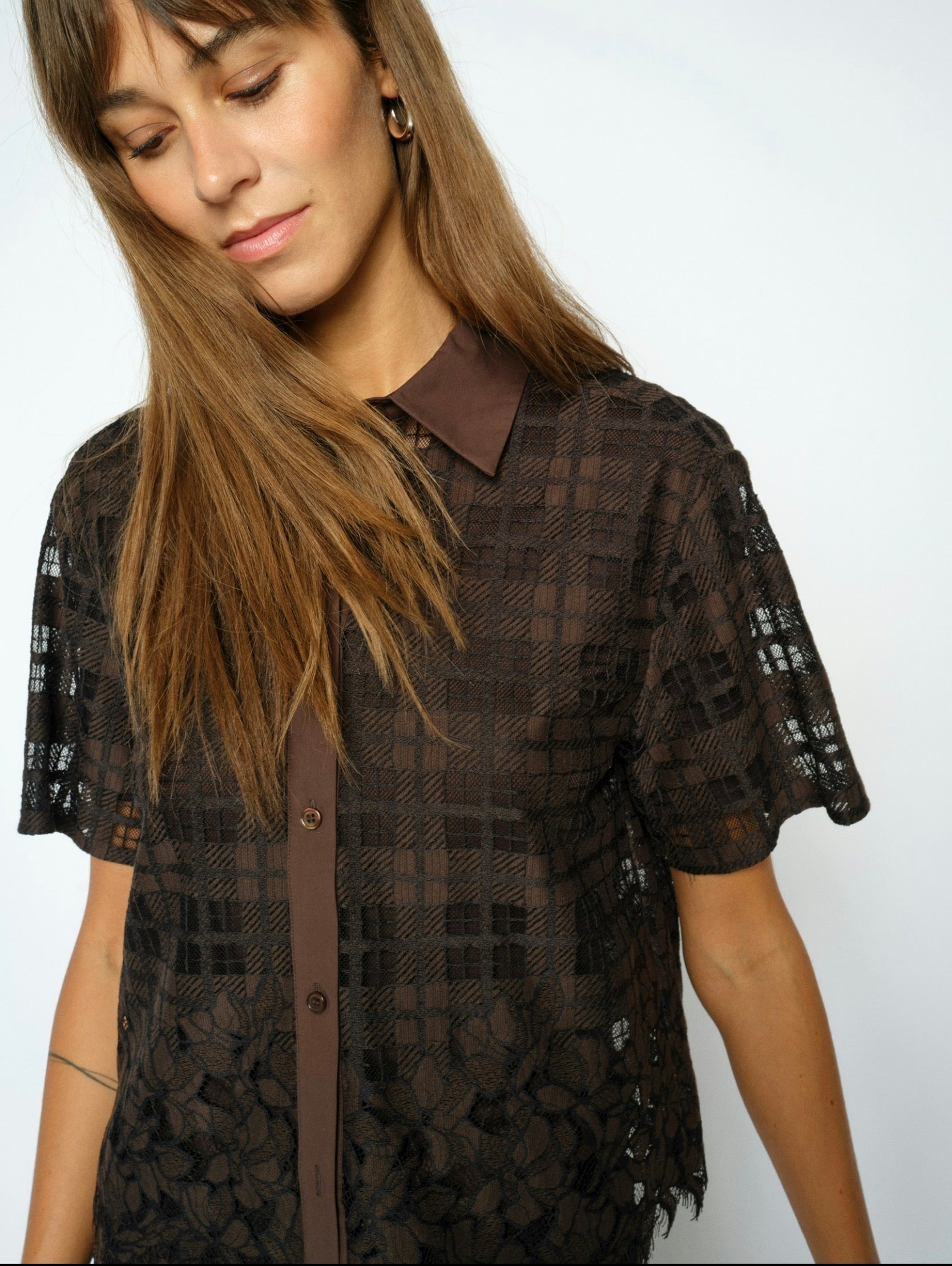Mos Mosh Lia Checko Lace Shirt Deliciosa
