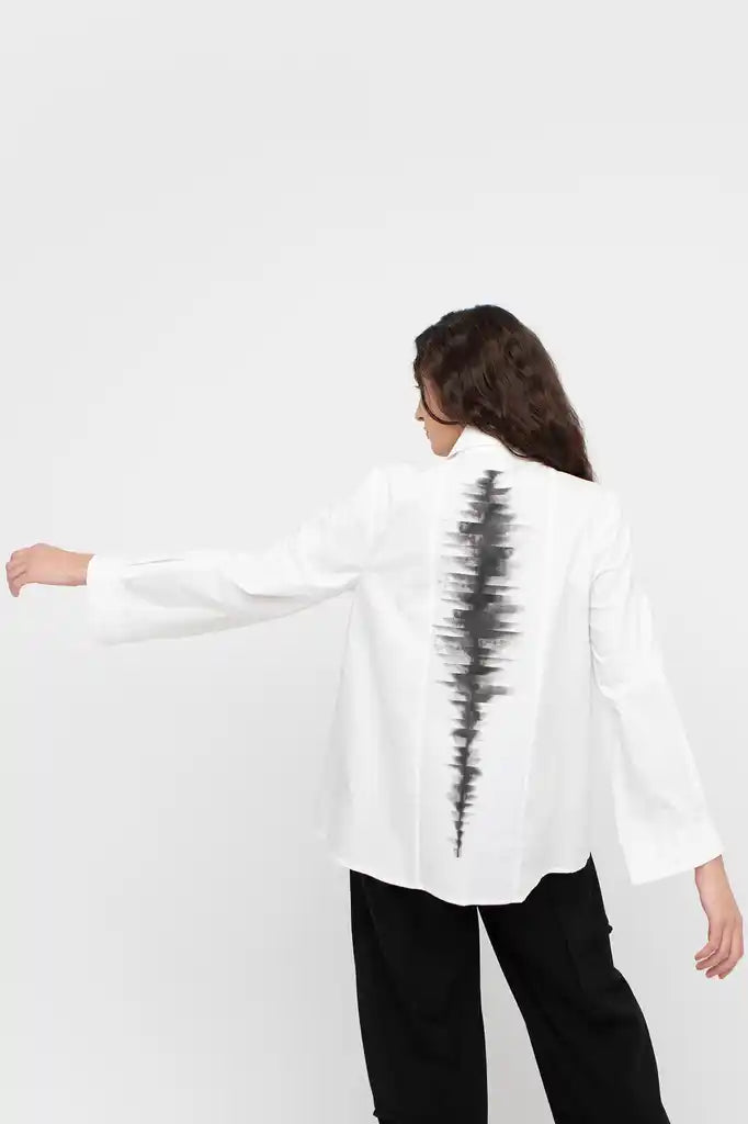 OZAI N KŪ Print Shirt White 777007