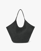 DAY ET Medium Woollen Shoulder Bag Dark Grey Mélange