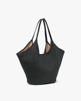 DAY ET Medium Woollen Shoulder Bag Dark Grey Mélange