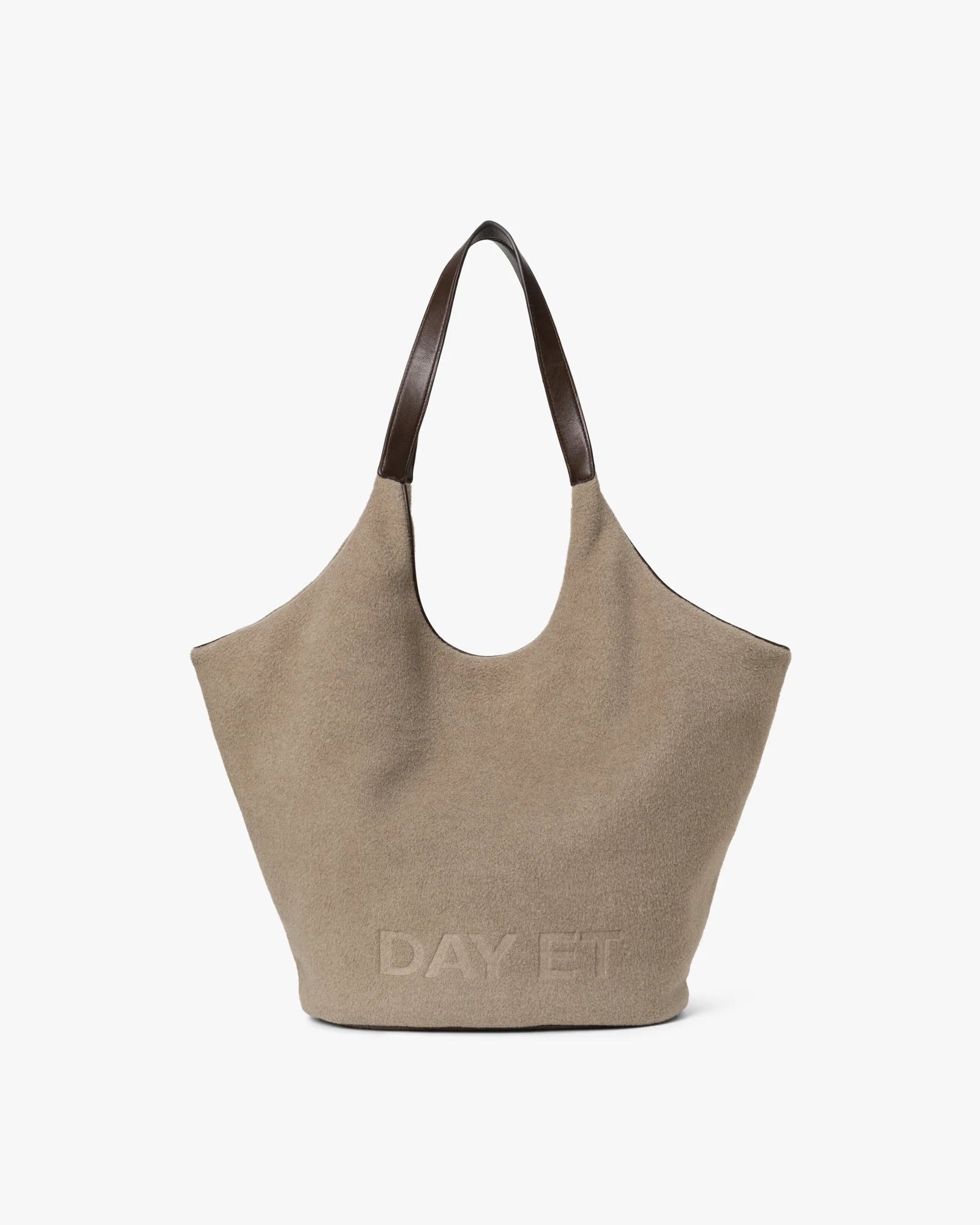 DAY ET Medium Woollen Shoulder Bag Chocolate Chip