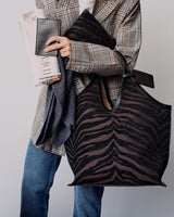 DAY ET Large Zebra Tote Coffee Bean