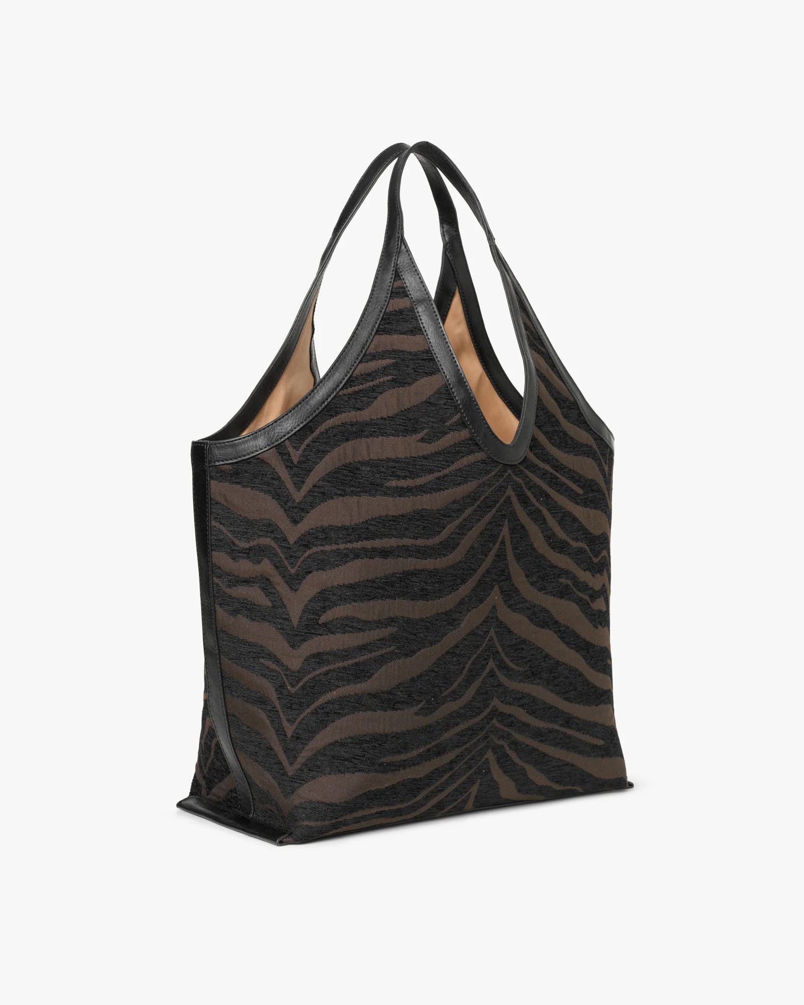 DAY ET Large Zebra Tote Coffee Bean