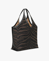 DAY ET Large Zebra Tote Coffee Bean