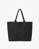 DAY ET Large Hand-Braided Neoprene Shoulder Bag Black