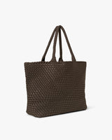 DAY ET Large Hand-Braided Neoprene Shoulder Bag Coffee Bean