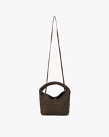 DAY ET Small Hand-Braided Neoprene Crossbody Handbag Coffee Bean