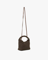 DAY ET Small Hand-Braided Neoprene Crossbody Handbag Coffee Bean