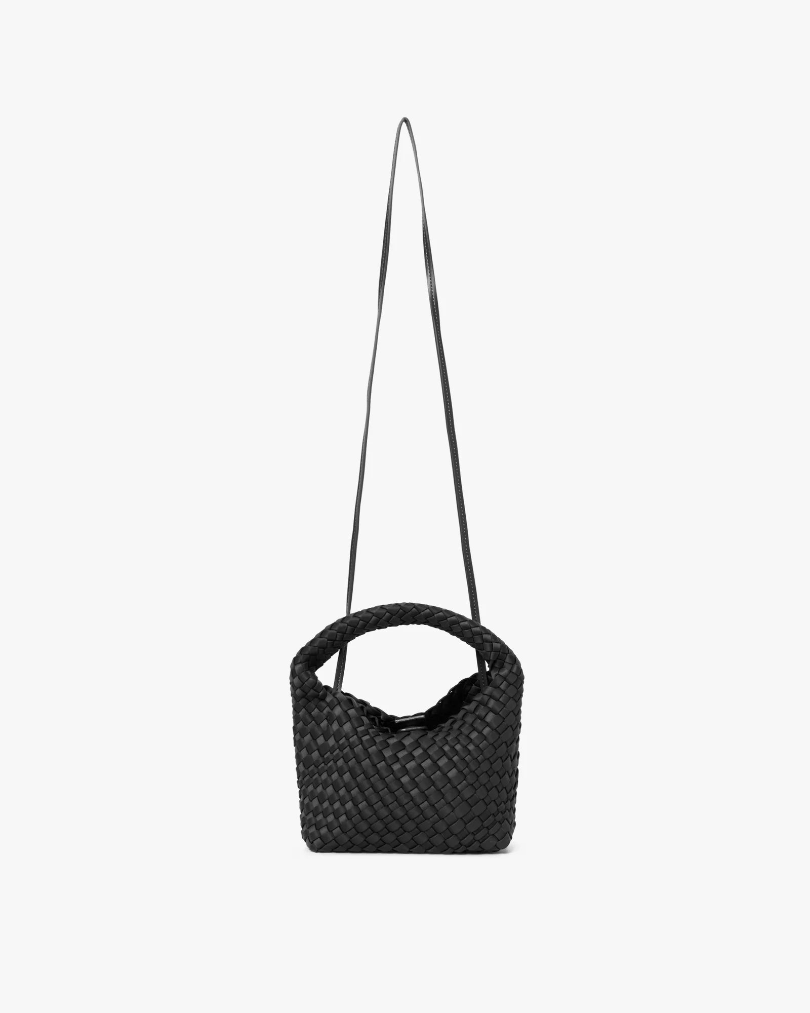 DAY ET Small Hand-Braided Neoprene Crossbody Handbag Black