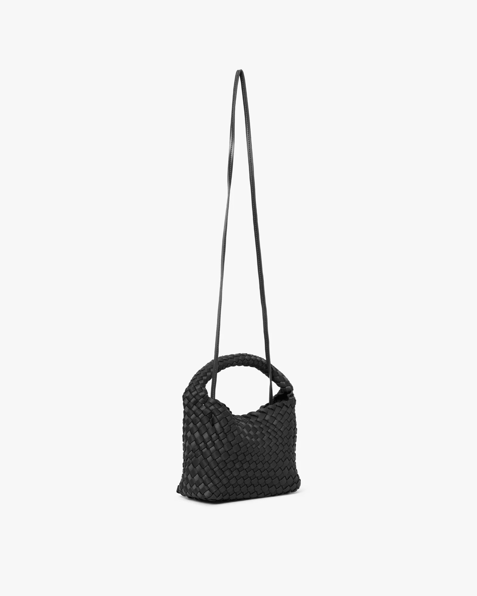 DAY ET Small Hand-Braided Neoprene Crossbody Handbag Black