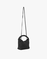 DAY ET Small Hand-Braided Neoprene Crossbody Handbag Black