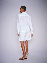 Mos Mosh Emmie Linen Bermuda Short White