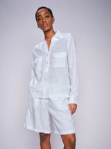 Mos Mosh Emmie Linen Bermuda Short White