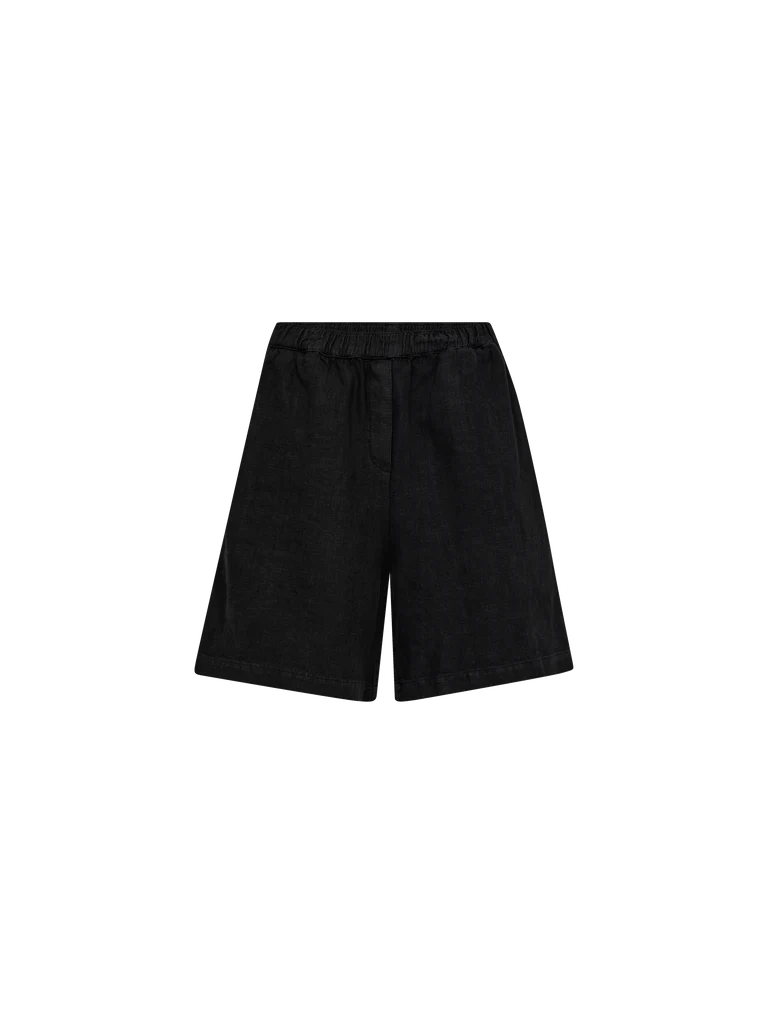 Mos Mosh Emmie Linen Bermuda Short Black